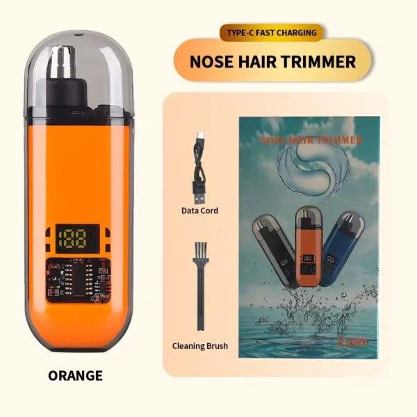 2 In 1 Electric Portable Ear And Nose Hair Trimmer Clipper 2024 Professional Painless Portable Eyebrow For Men - Image 7