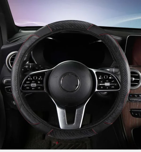 Non-inner-ring Automobile Steering Wheel Cover Leather Four Seasons for Spring Summer Autumn Winter for Men and Women - Image 23
