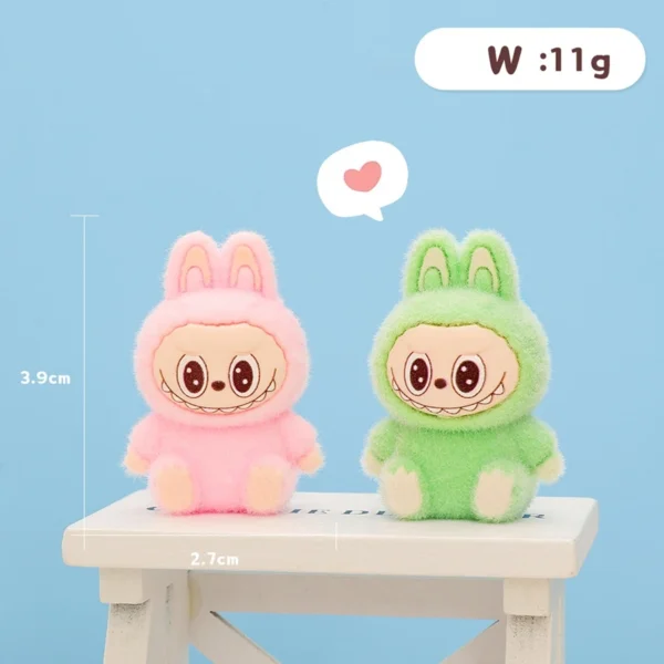 1/9PCS 4cm Cartoon Labubu Series Mini Flocking Exquisite Cute Doll Gift Diy Pendant Accessories Decoration Kawaii Toys Gifts - Image 17