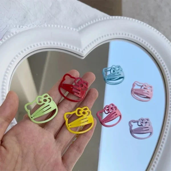 Hello Kitty Women Hairpin Kawaii Hair Clip Girl Hair Headdress Accessories Kids BB Clips Cute Matel Hairpins Hair Claws Gifts - Image 5