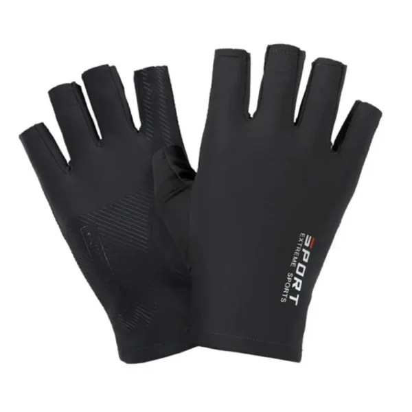 Ice Silk Halffinger Cycling Gloves for Men and Women Outdoor Sports Fitness Driving Fishing Highelastic Comfortable - Image 4