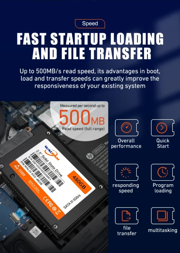 WALRAM Sata3 SSD 1TB 2.5 Inch "Internal Hard Drive Disk 128GB 256GB 512GB HDD Solid State Hard Disk for Laptop Desktop - Image 8