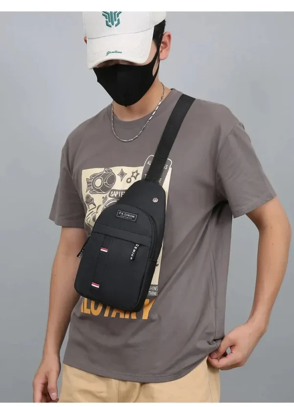 Chest Bag Men's One Shoulder Crossbody Bag Large Capacity Outdoor Sports And Leisure Fashion Small Shoulder Bag Large Capacit - Image 22