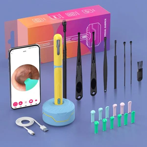 Ear Cleaner with Camera Set HD Ear Sticks Otoscope USB C Charging Endoscope Wax Removal Tool Earpick Ear Cleaning Set NK3 Pro - Image 7