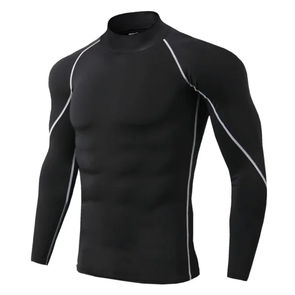 Men Sport T-shirt Quick Dry Bodybuilding Running Shirt Long Sleeve Compression Top Gym T Shirt Men Fitness Tight Rashgard - Image 11