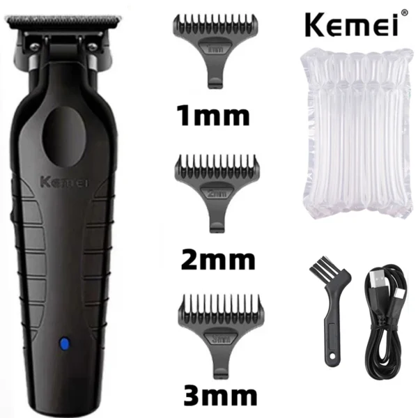 Kemei 2299 Barber Cordless Hair Trimmer 0mm Zero Gapped Carving Clipper Detailer Professional Electric Finish Cutting Machine - Image 10