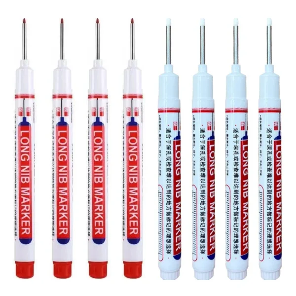 8Pcs/Set 20mm Deep Hole Long Nib Head Markers For Metal Perforating Pen Waterproof Bathroom Woodworking Decoration Multi-Purpose - Image 23