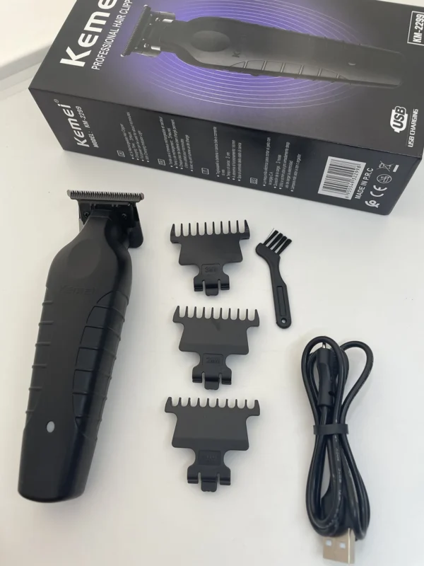 Kemei 2299 Barber Cordless Hair Trimmer 0mm Zero Gapped Carving Clipper Detailer Professional Electric Finish Cutting Machine - Image 18