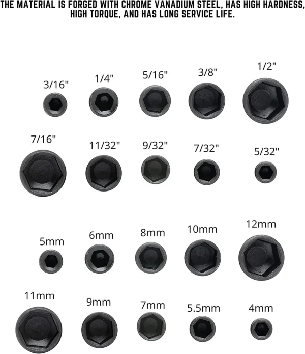 9pcs/set 5mm-13mm Hex Sockets Sleeve Nozzles Nut Driver Set Screwdriver Set Schroevendraaier Set Bits Sets Tools Socket Wrenches - Image 3