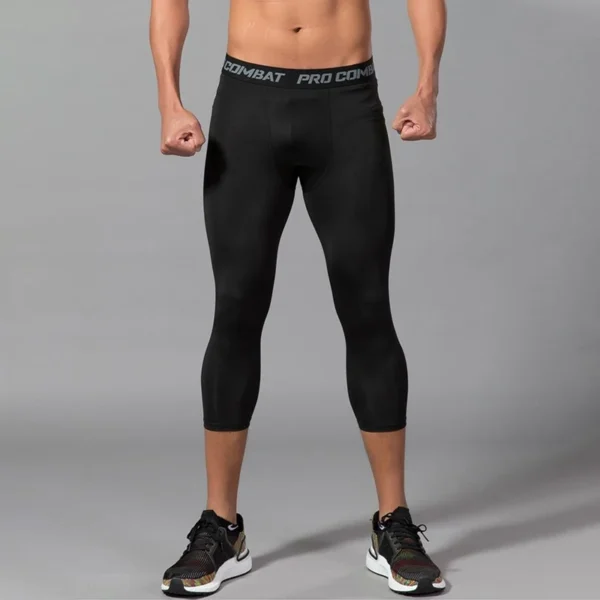 Mens Compression Pants Tights Cool Dry Leggings Sports Baselayer Running Tights Athletic Workout Active Shorts - Image 20