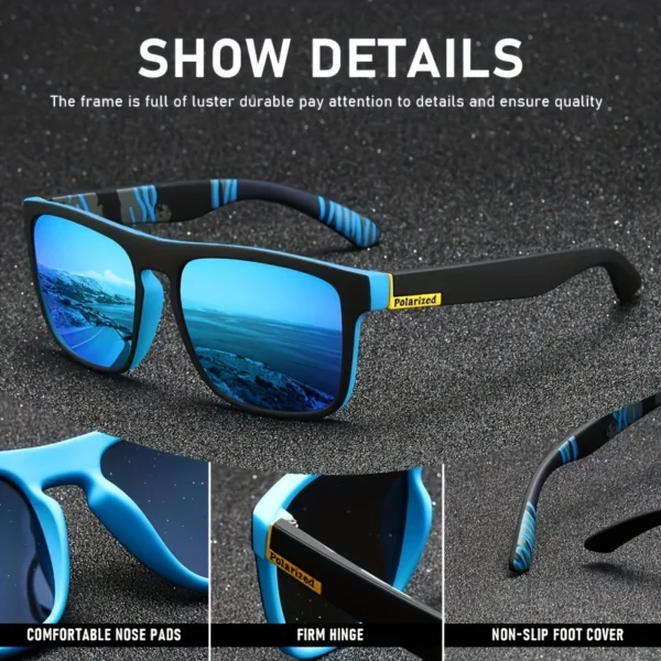 Fashion Vintage Square Polarized Sunglasses Men Women Driving Fishing Luxury Brand Designer Sun Glasses Driver's Eyewear UV400 - Image 6