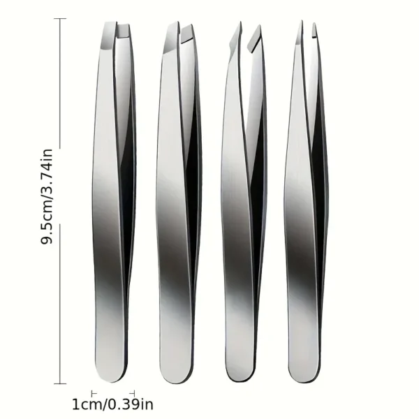 4pcs Set Professional Tweezers Set Perfect For Eyebrow Hair Removal Splinter Very Effortless and Relaxed to Remove - Image 6