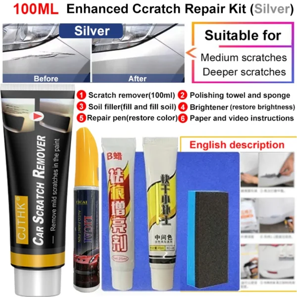 Car Scratch Remover Paint Care Tools Auto Swirl Remover Scratches Repair Polishing Auto Body Grinding Compound Anti Scratch Wax - Image 10