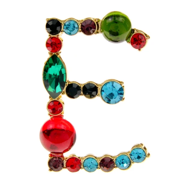 CINDY XIANG 26 Letters Rhinestone Alphabet Brooch Letter Pin Colorful Design Fashion Jewelry ABC Pin High Qulaity Winter Gift - Image 7