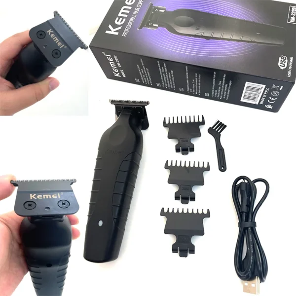 Kemei 2299 Barber Cordless Hair Trimmer 0mm Zero Gapped Carving Clipper Detailer Professional Electric Finish Cutting Machine - Image 21