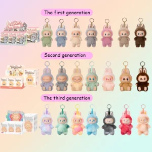 100% Genuine Original Labubu The Monster Macaroon Blind Basic Ethylene Base Type Chain Pendant Collectible Gifts