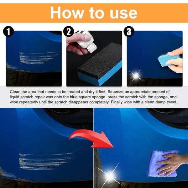 Car Scratch Remover Paint Care Tools Auto Swirl Remover Scratches Repair Polishing Auto Body Grinding Compound Anti Scratch Wax - Image 2