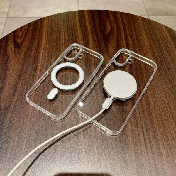 Original Luxury Magsafe Wireless Charging Case For iPhone 16 15 14 13 12 11 Pro Max Plus Mini Magnetic Transparent Bumper Cover - Image 2
