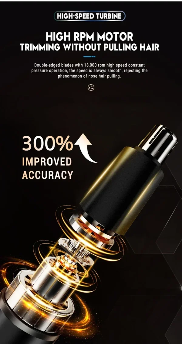 2 In 1 Electric Portable Ear And Nose Hair Trimmer Clipper 2024 Professional Painless Portable Eyebrow For Men - Image 25