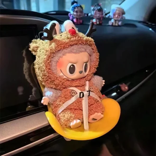 15-17cm doll Seat  Labubu carseat Safety Seat Cute Doll Air Outlet Aromatherapy decoration high-grade Car Interior Decoration - Image 36