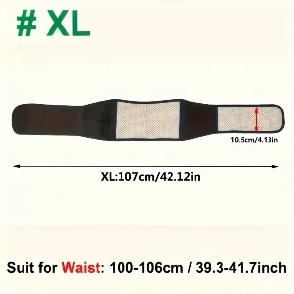 1pc Adjustable Self-heating Magnetic Therapy Back And Waist Support Belt, Waist Massage Belt Sports Support Belt, Body Care Belt - Image 5