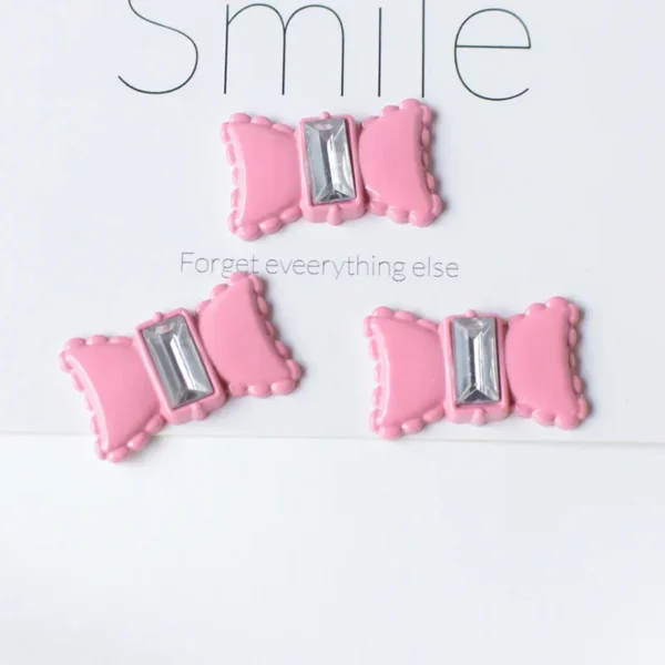 5pcs Cute Pink Series Cartoon Resin Flatback Cabochons for Diy Jewelry Making Handmade Crafts Materials - Image 7