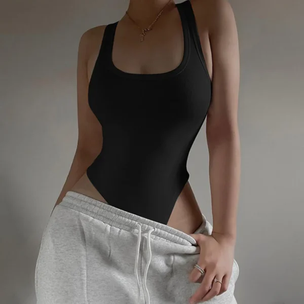 Sleeveless Knit Bodysuit Hot Summer Sexy Bodycon Off Shoulder Halter Tops Casual Street Bodice For Women ClubWear - Image 13