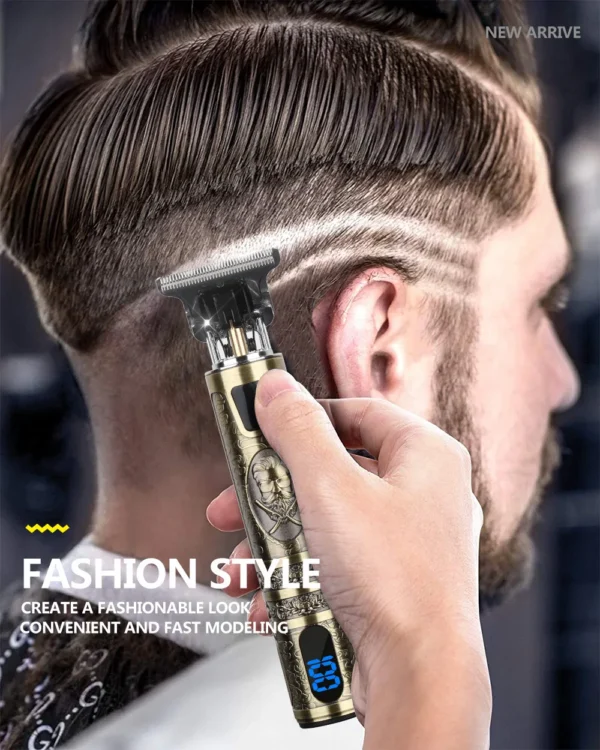 T9 LCD Electric Hairdresser Oil Shaving Head Electric Pusher Carving Electric Pusher Clipper Hair Precision Trimmer for Men Care - Image 29