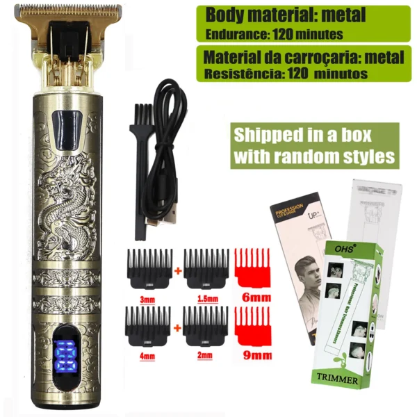 T9 Hair Clipper Repair Beard Shaving Body Hair Trimmer Clippers Electric Machine Men Haircut Machine 0mm Barber Shaver - Image 12