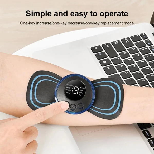 Neck Massager Mini Electric Neck Massage EMS Cervical Back Vertebra Massage Patch 8 Modes Relieve Relax Muscle Fatigue Tools - Image 3