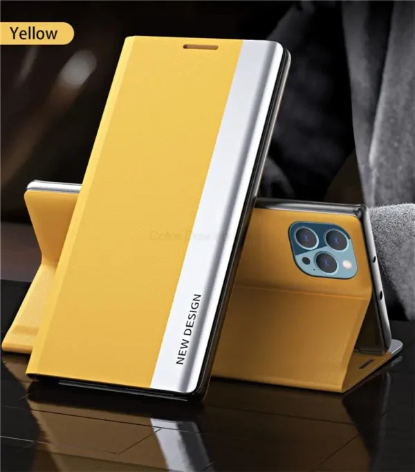 For Iphone 15 Pro Max Case Luxury Plating Leather Flip Cover For I Phone 15 Iphone15 ProMax 15Pro Plus Magnetic Stand Book Coque - Image 30