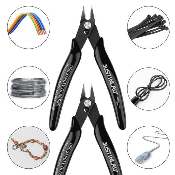 2Pcs Mini Nose Cutting Plier Electrical Wire Cable Cutter  Metal Side Snips Flush Pliers Convenient Durable Tool - Image 5