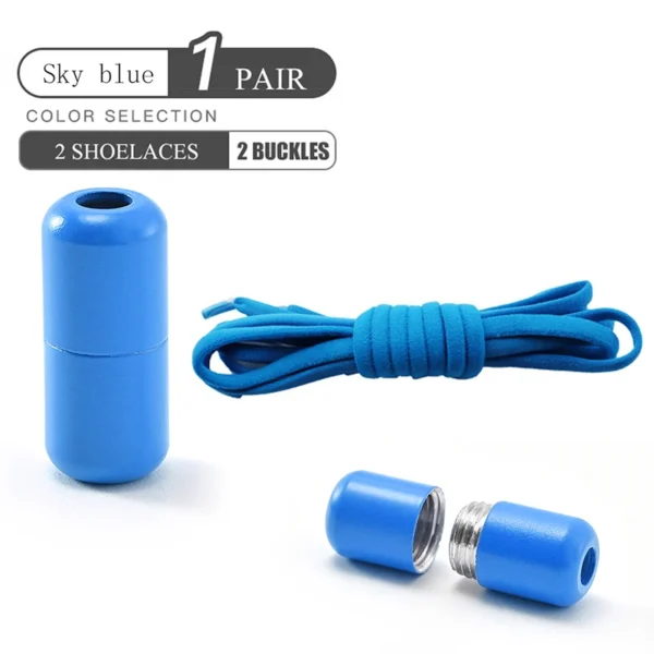 Elastic No Tie Shoelaces Semicircle Shoe Laces For Kids and Adult Sneakers Shoelace Quick Lazy Metal Lock Laces Shoe Strings - Image 11