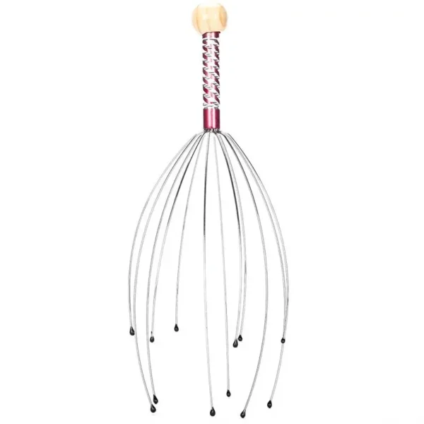 Octopus Head Massager Stainless Steel Engraved Head Relaxer Brain Massage Claw Scalp Scratcher Itch Reliever - Image 6