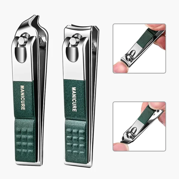 Ouriner 6-18Pcs Portable Manicure Sets Pedicure Kits Bright Black Nail Clipper Set Personal Care Tools Eyebrow Scissors - Image 3