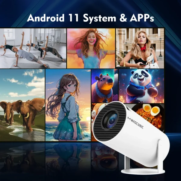 Magcubic Projector HY300 PRO 4K Android 11 Dual Wifi6 260ANSI Allwinner H713 BT5.0 1080P 1280*720P Home Cinema Outdoor Projetor - Image 25
