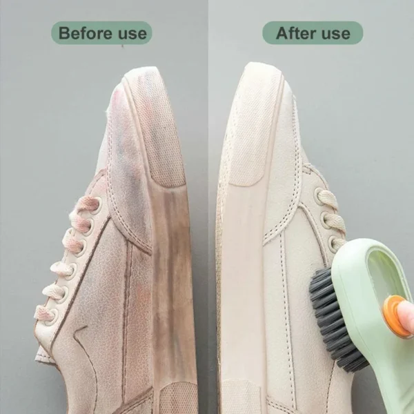 Multifunction Cleaning Shoe Brush Soft Automatic Liquid Shoe Brush Long Handle Clothes Soap Brush With Hook Clean Tool - Image 3