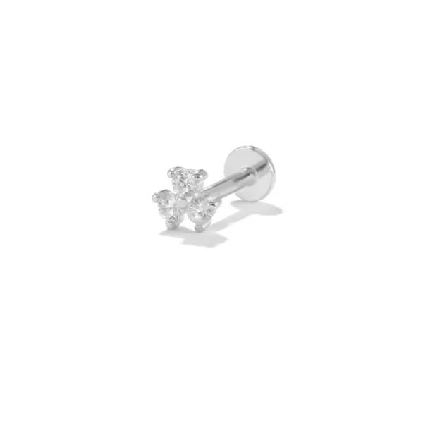 Aide 925 Sterling Silver 1PC Flat End Piercing Jewelry For Women Zircon Evil Eye Lightning Sphere Stud Earrings Labret Lip Ring - Image 35