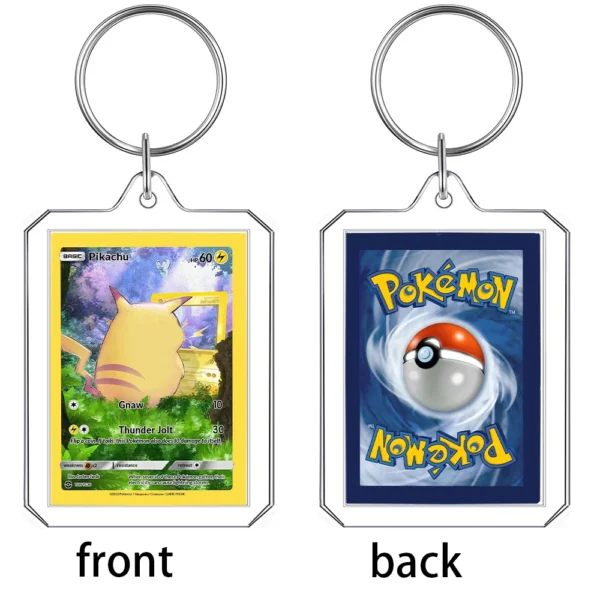 Anime Cartoon Card Acrylic Keychain Van Gogh Museum Pikachu Charizard Squirtle Collection Creative Pendant Charm Accessories Toy - Image 8
