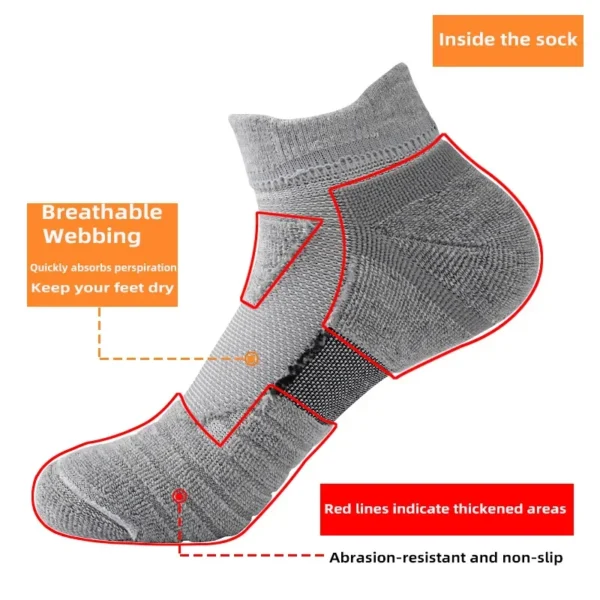 1/3 Pairs Anti-slip Football Socks Men Cotton Sock Short Long Tube Soccer Basketball Sport Socks Breathable Deodorous Sock 39-45 - Image 26