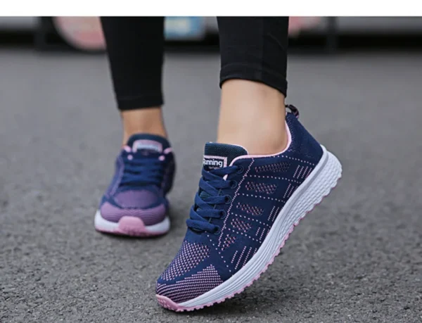 Women Casual Shoes Fashion Breathable Walking Mesh Flat Shoes Sneakers Women 2021 Gym Vulcanized Shoes White Female Footwear - Image 18