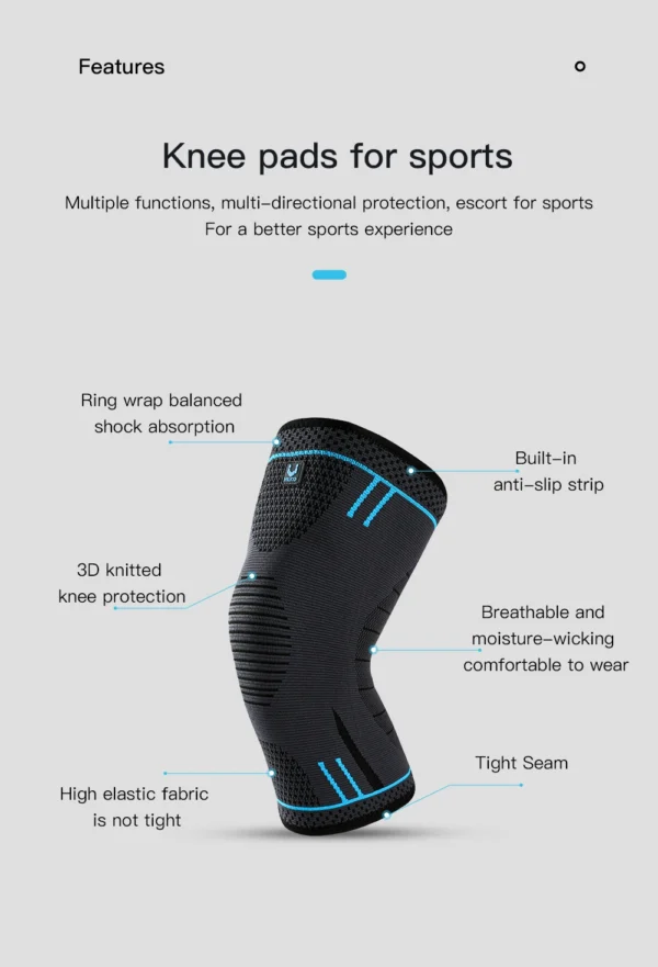 1 PCS Spring Supported Knee Pads For Fitness Basketball Volleyball Running and Sports Suitable For Multiple Scenarios - Image 12