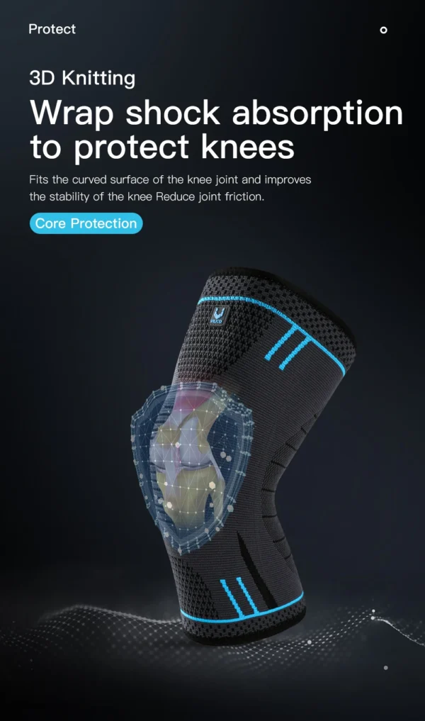 1 PCS Spring Supported Knee Pads For Fitness Basketball Volleyball Running and Sports Suitable For Multiple Scenarios - Image 14