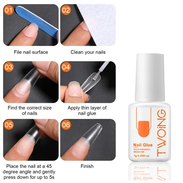 7g Super Strong Nail Glue For False Nail Tips, Acrylic Nails,Press On Nails,Fake Nails Art Decoration Lasting Adhesion - Image 16
