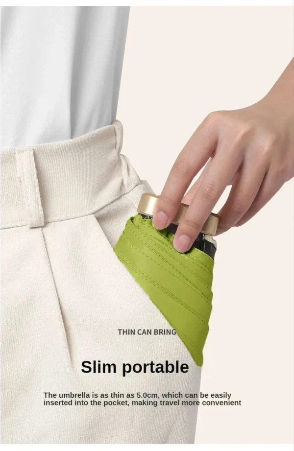 1Pc 55% Off Mini Sun Umbrella Pocket Rain Umbrella Vinyl Folding UV Ultraviolet Protection Sun Shade Pocket Parasol Capsule - Image 14