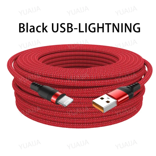 USB TYPE C Fast Charge Cable LIGHTNING 3m 5 Meters USB C Android Micro USB Extend Charging Cable for iPhone 14 Xiaomi OnePlus - Image 9