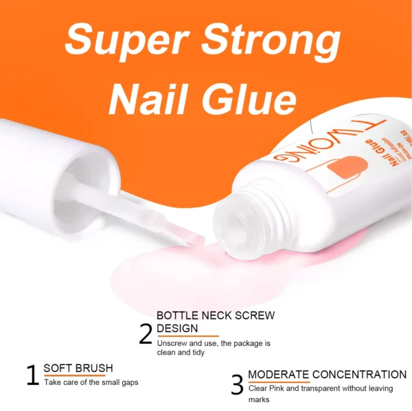 7g Super Strong Nail Glue For False Nail Tips, Acrylic Nails,Press On Nails,Fake Nails Art Decoration Lasting Adhesion - Image 10