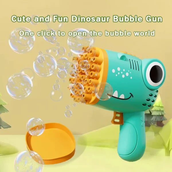40 Hole Dinosaur Bubble Handheld Bubble Machine, Electric Bubble Gun Outdoor Wedding Party Toy(without Bubble Water) - Image 10