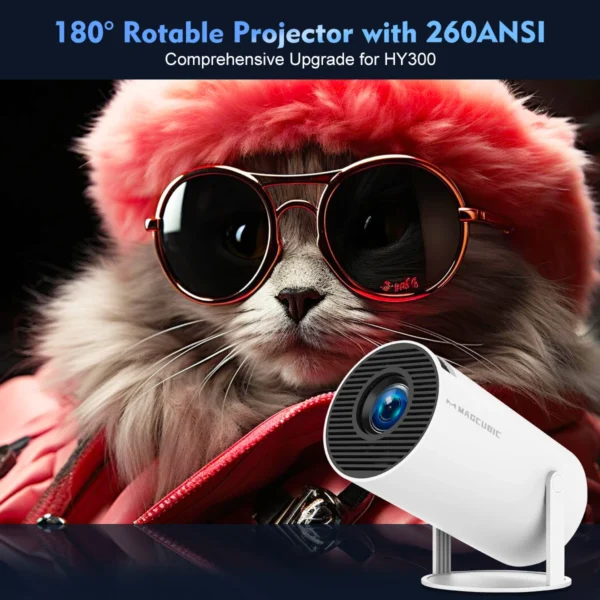Magcubic Projector HY300 PRO 4K Android 11 Dual Wifi6 260ANSI Allwinner H713 BT5.0 1080P 1280*720P Home Cinema Outdoor Projetor - Image 12