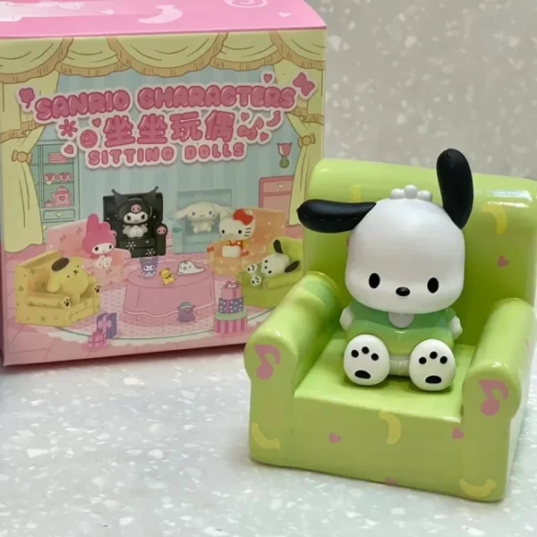 Sanrio Sitting Doll Series Blind Box Cute Sofa Cinnamoroll Hello Kitty Kuromi Mymelody Pachacco Mystery Box Kid Toy SurpriseGift - Image 5